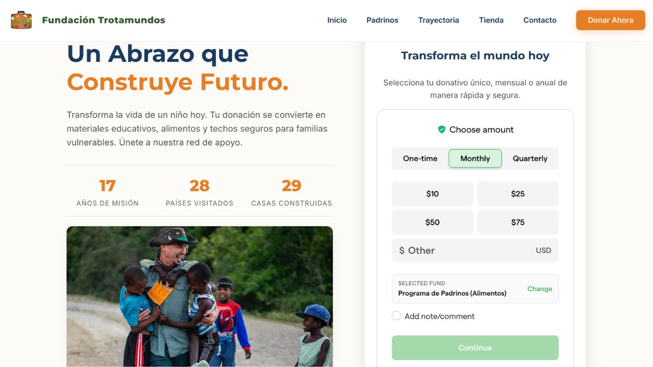 Web Fundación Trotamundos